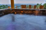 Hot tub on lower level deck